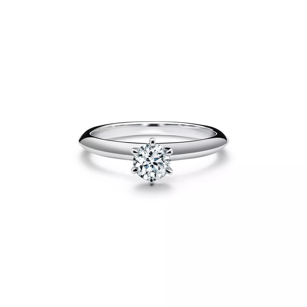 Tiffany & Co. Platinum Diamond Solitaire Ring - 0.23 Ct. Certificate & Box Sz. 5 - Picture 14 of 14